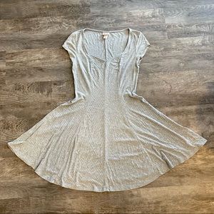 EUC Gray Ribbed Mini Dress